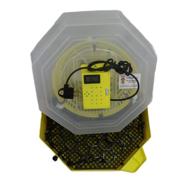 Incubator Cleo 5 cu termometru digital, întoarcere semi-automată ouă de găină & prepeliţă şi cupă exterioară pt. apă
