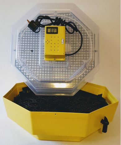 Incubator Cleo 5 cu termohigrometru digital şi întoarcere semi-automată ouă de găină